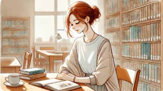 資格取得の勉強をするかなえ